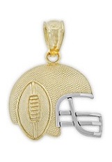 outstanding small football helmet baby gold charm 